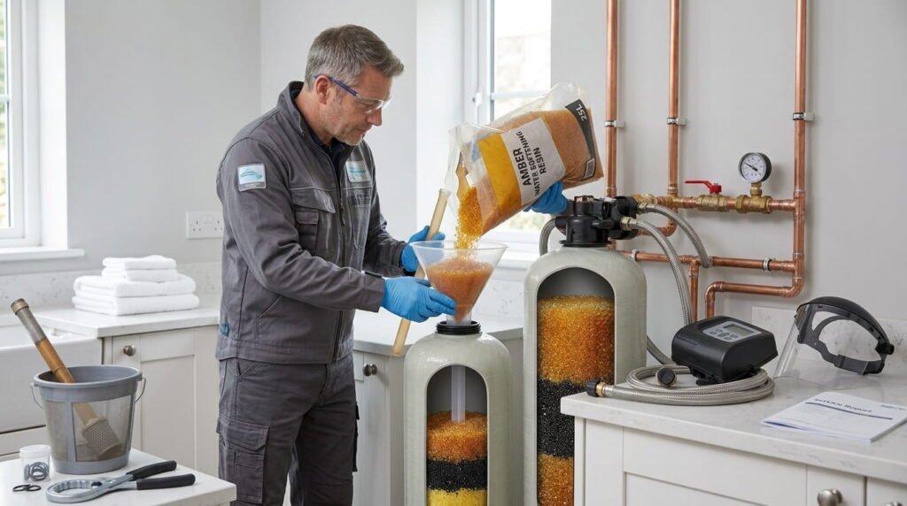 water softener resin
